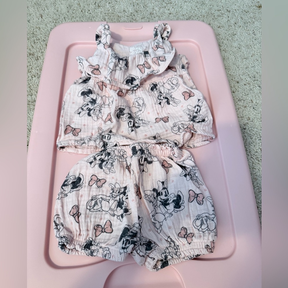 Disney Pink Baby Outfit with Characters